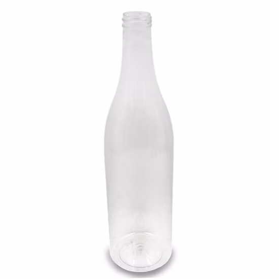 A garrafa plástica do licor 750ml limpa o suco vazio bebe a garrafa de vinho plástica para empacotamento do vinho