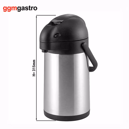 Bule de café com pressão de ar de aço inoxidável Thermo Coffee e Tea Air Potes